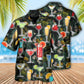 Tropical Summer Cocktail Beach Hawaiian Shirt All Over Print Detail For Tropical Vacations