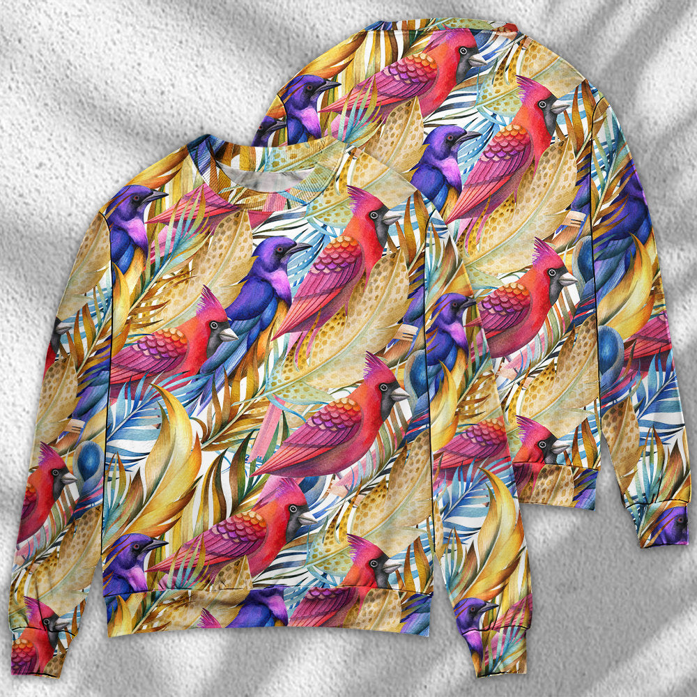 Cardinal Tropical Sweater For Animal Inspired Style Events And Comfortable Daily Wear