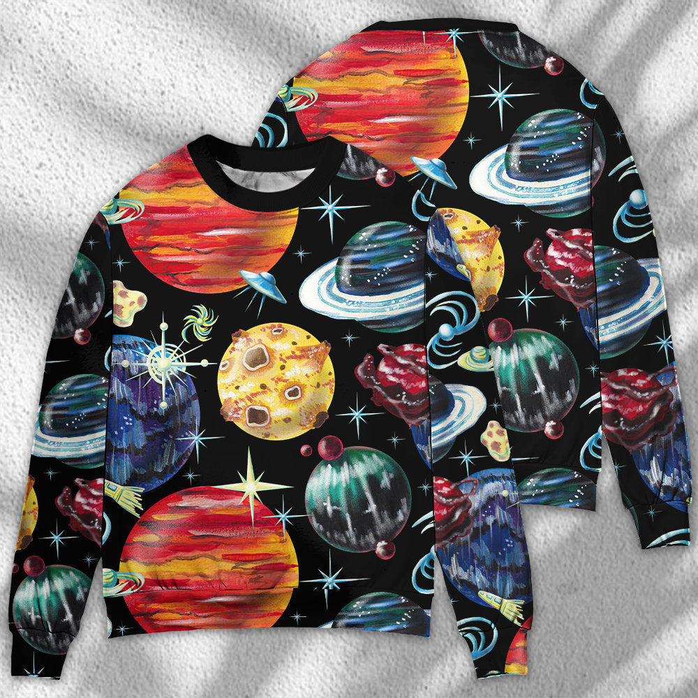 Planet Black Cosmic Sweater For Outdoor Events Weekend Trips And Relaxed Casual Wear