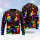 Christmas Dancing Santa Tree Snowman Neon Sweater For Family Gatherings Winter Travel And Everyday Seasonal Comfort