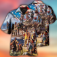 Bohemian American Independence Day Flag Hawaiian Shirt For Resort Getaways And Comfortable Summer Activities