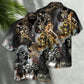 Gothic Dark Skull Gambling Hawaiian Shirt Fabric Pattern Detail For Vacation Style