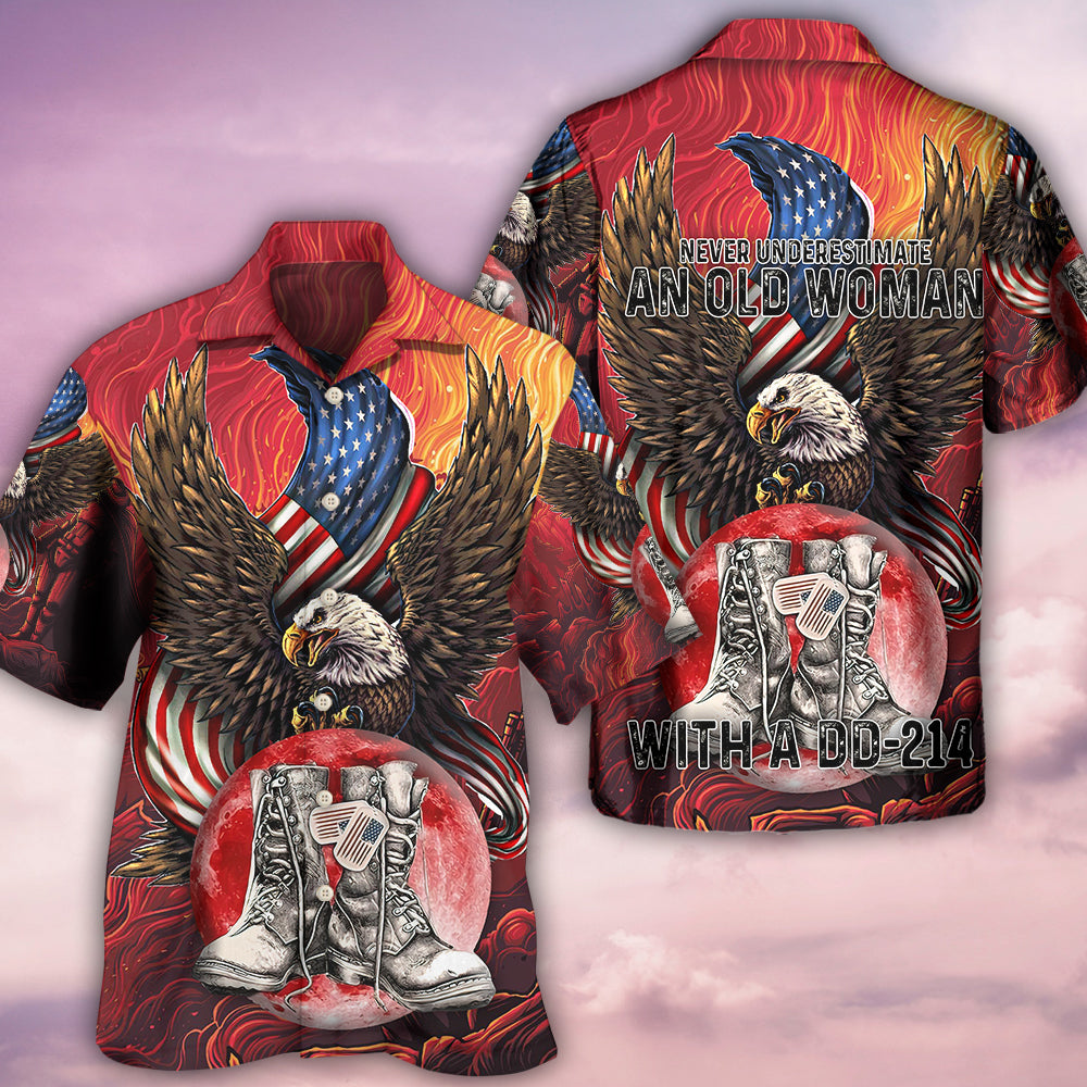 Veteran Boots Underestimate Hawaiian Shirt For Summer Vacation And Beach Travel