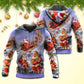 Funny Santa Hoodie For Christmas Gatherings Outdoor Trips And Relaxed Seasonal Style