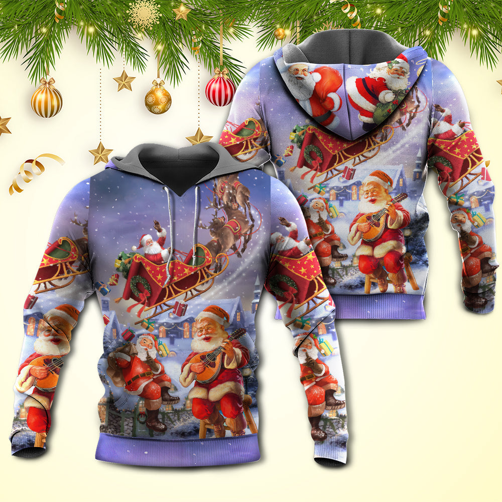 Funny Santa Hoodie For Christmas Gatherings Outdoor Trips And Relaxed Seasonal Style