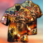 Veteran American Independence Day USA Hawaiian Shirt Pattern Detail For Vacation Travel And Daily Wear