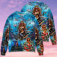 Mermaid And Skull Fantasy Sweater For Fantasy Fans Casual Outings And Weekend Adventures