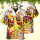 Christmas Santa Hawaiian Shirt Detailed Pattern View For Outdoor Gatherings