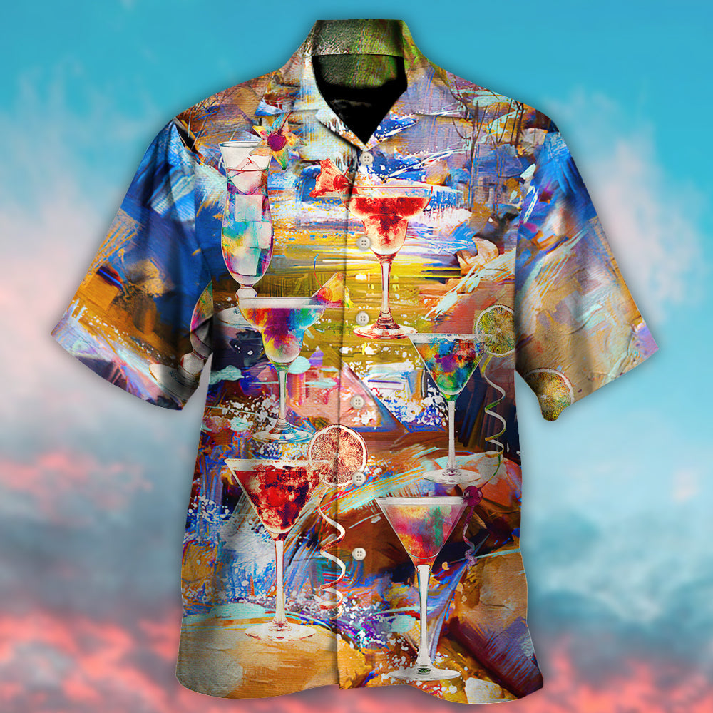 Cocktail Drinks Glass Awesome Hawaiian Shirt For Coastal Adventures And Warm Weather Wear