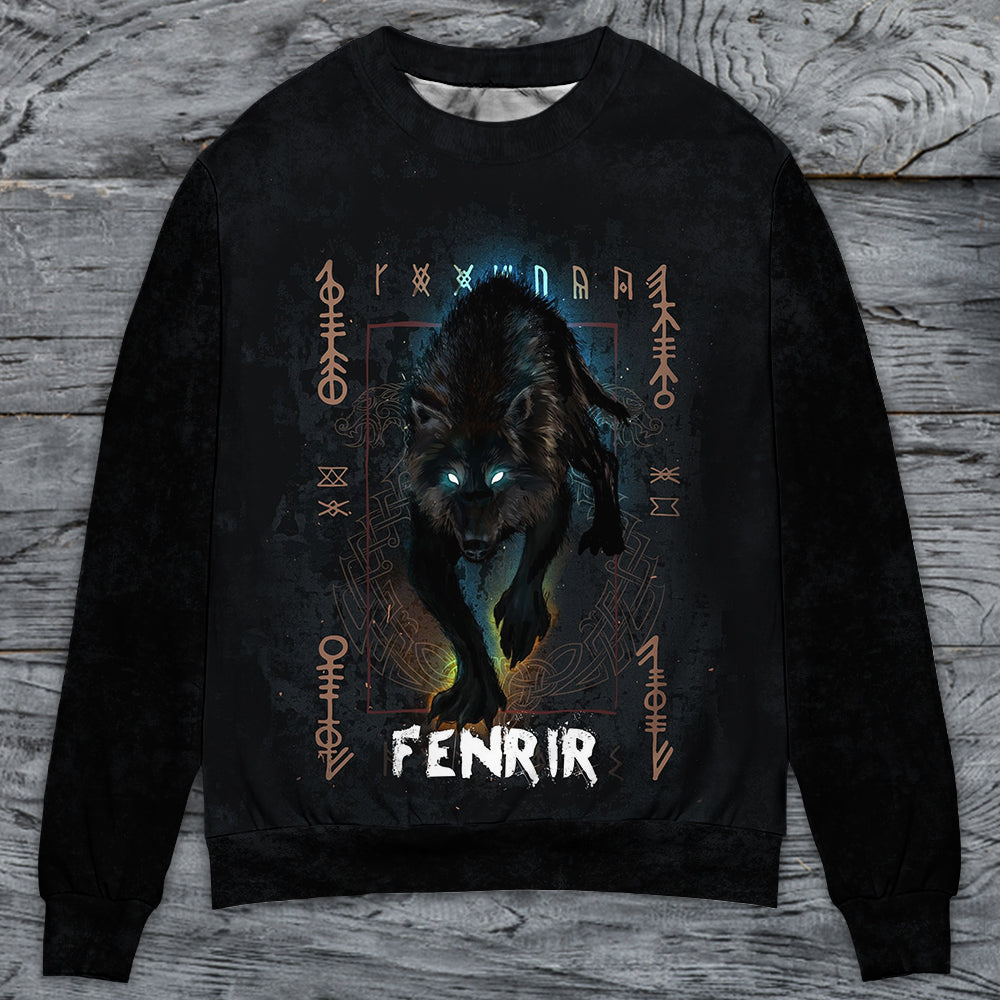Viking Wolf Mythic Power Sweater For Outdoor Events Travel And Everyday Comfort