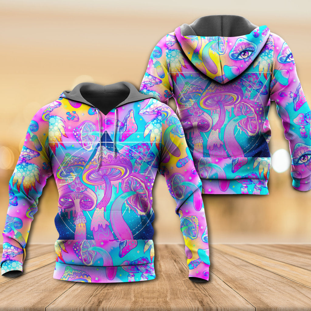 Hippie Mushroom Psychedelic Magical Eye Hoodie For Festival Adventures Daily Outfits And Gift Giving