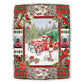Cardinal Red Truck Christmas Flannel Blanket For Cozy Bedroom Sofa Decor