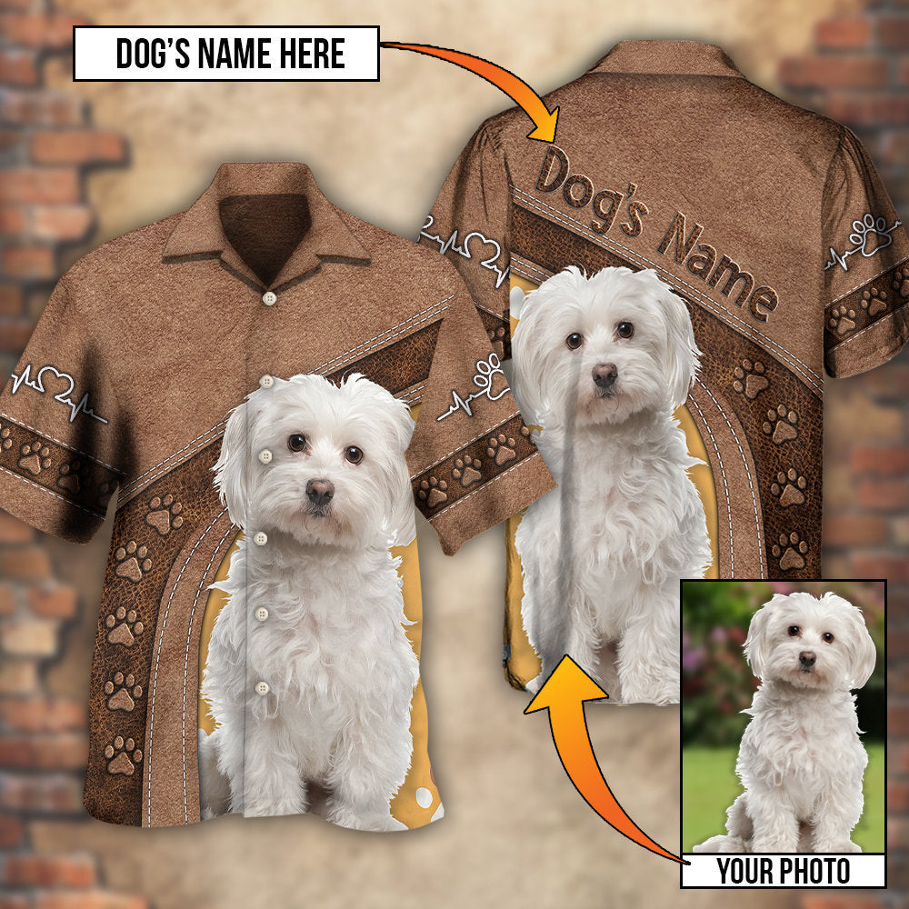 Dog Paw Various Custom Photo Personalized Hawaiian Shirt For Summer Events And Casual Outdoor Wear