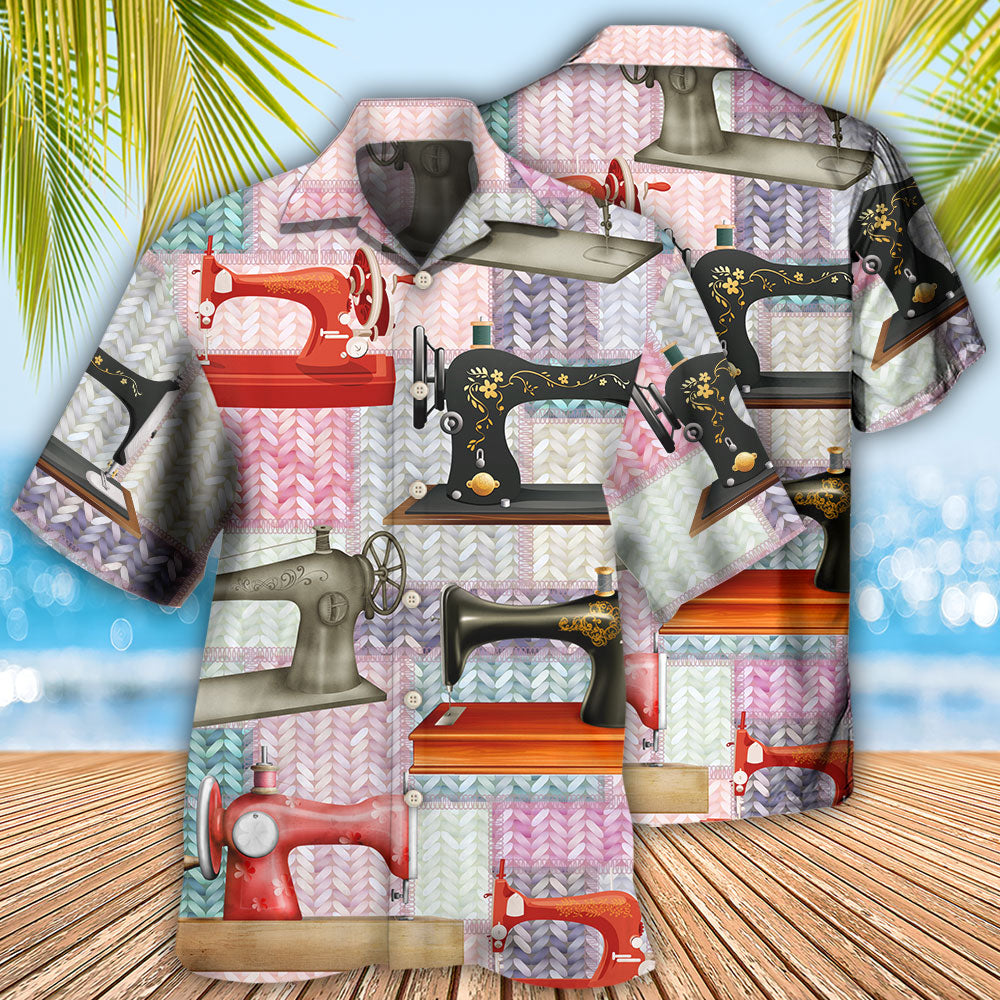Quilting Machine Knit Fabric Hawaiian Shirt Artwork View For Weekend Travel And Beach Style