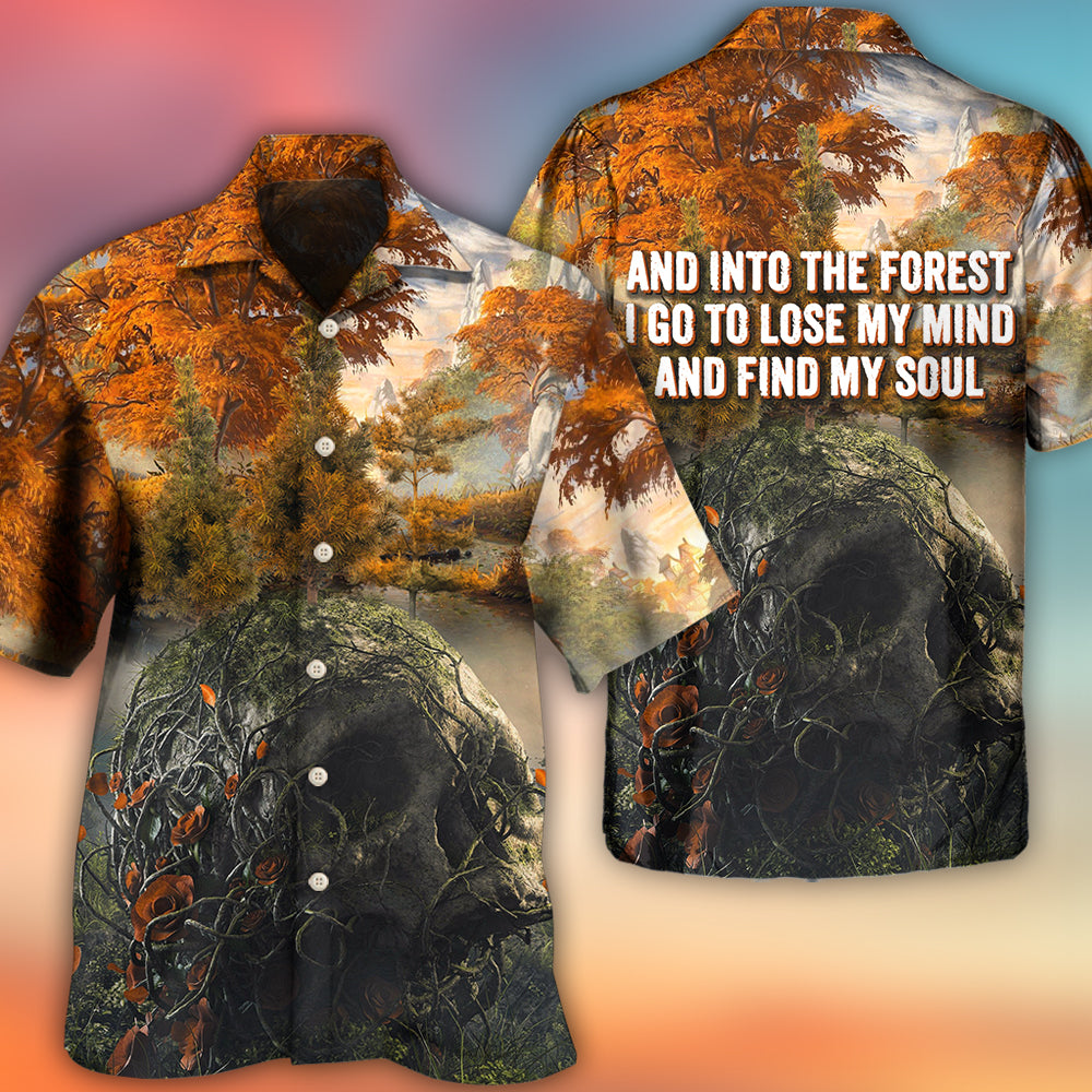 Skull Forest Hiking Camping Hawaiian Shirt For Warm Weather Adventures And Everyday Comfort