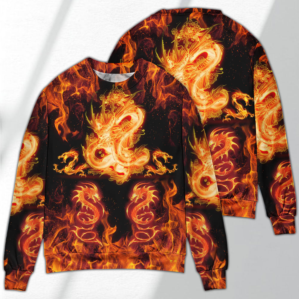 Dragon Fireball Fantasy Madness Sweater For Playful Everyday Outfits Travel And Comfortable Daily Wear