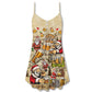 Christmas Holiday Cheer Love Party V-Neck Sleeveless Cami Dress For Summer Events And Comfortable Everyday Style
