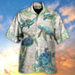 Turtle Peaceful Relaxing Calm Beach Ship Sails Hawaiian Shirt Collar And Front View For Weekend Trips