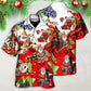 Christmas Santa Drunk Party Hawaiian Shirt Pattern Detail For Summer Holidays And Outdoor Fun