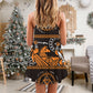 Warrior Ancient Warrior Pattern Basic V-Neck Sleeveless Cami Dress For Vacations And Casual Warm Weather Wear
