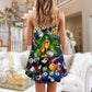Billiard Lover Christmas Spirit V-Neck Sleeveless Cami Dress For Vacations And Casual Warm Weather Wear
