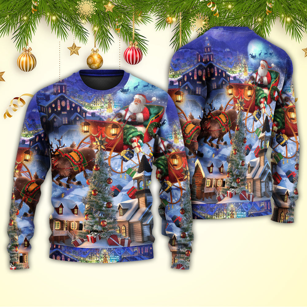 Christmas Santa Reindeer Gift Light Sweater For Family Gatherings Winter Travel And Everyday Seasonal Comfort