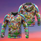 Hippie Mushroom Music Life Band Hoodie For Music Inspired Outfits Festivals And Relaxed Everyday Wear