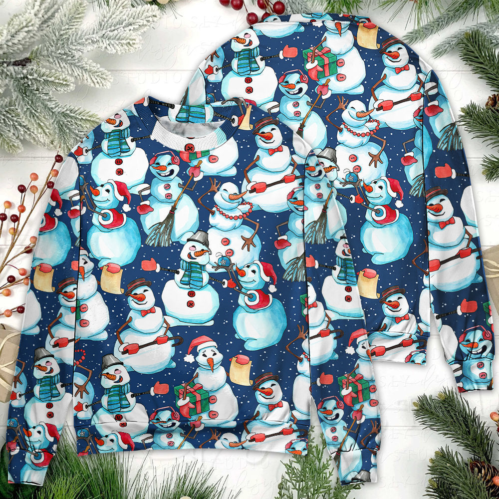 Christmas Happy Snowman Xmas Sweater For Winter Celebrations Family Events And Relaxed Seasonal Styling