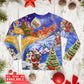 Santa Christmas Joy Long Sleeve Pajamas Set For Holiday Travel And Comfortable Home Wear