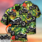 Tropical Floral Motorcycle Custom Photo Hawaiian Shirt For Vacation Days And Relaxed Coastal Outings