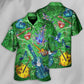 Green Guitar Hawaiian Shirt For Tropical Escapes Resort Wear And Outdoor Celebrations