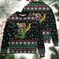 Christmas Santa With Fantasy Dragon Sweater For Festive Parties Family Photos And Comfortable Seasonal Wear