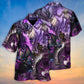 Purple Dragon Skull Monster Lightning Fight Hawaiian Shirt Pattern Detail For Vacation Travel And Daily Wear