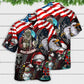 Skull Christmas US Flag Skeleton Eagle Vibe Hawaiian Shirt Design Detail For Beach Days And Holiday Travel