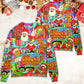 Christmas Hippie Santa Bus Peace Sweater For Winter Parties Seasonal Adventures And Relaxed Everyday Styling