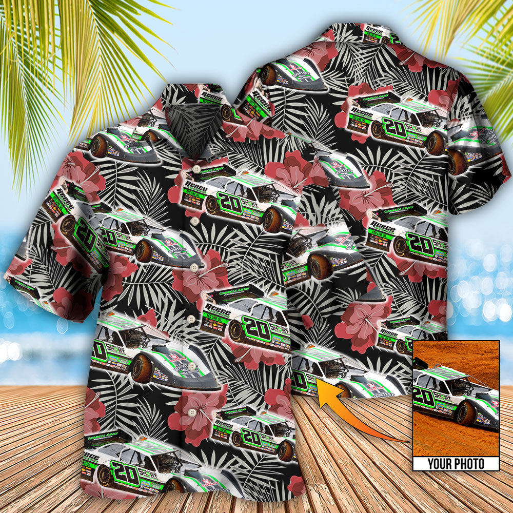 Car Various Custom Photo Hawaiian Shirt Artwork Detail For Tropical Trips And Casual Outings