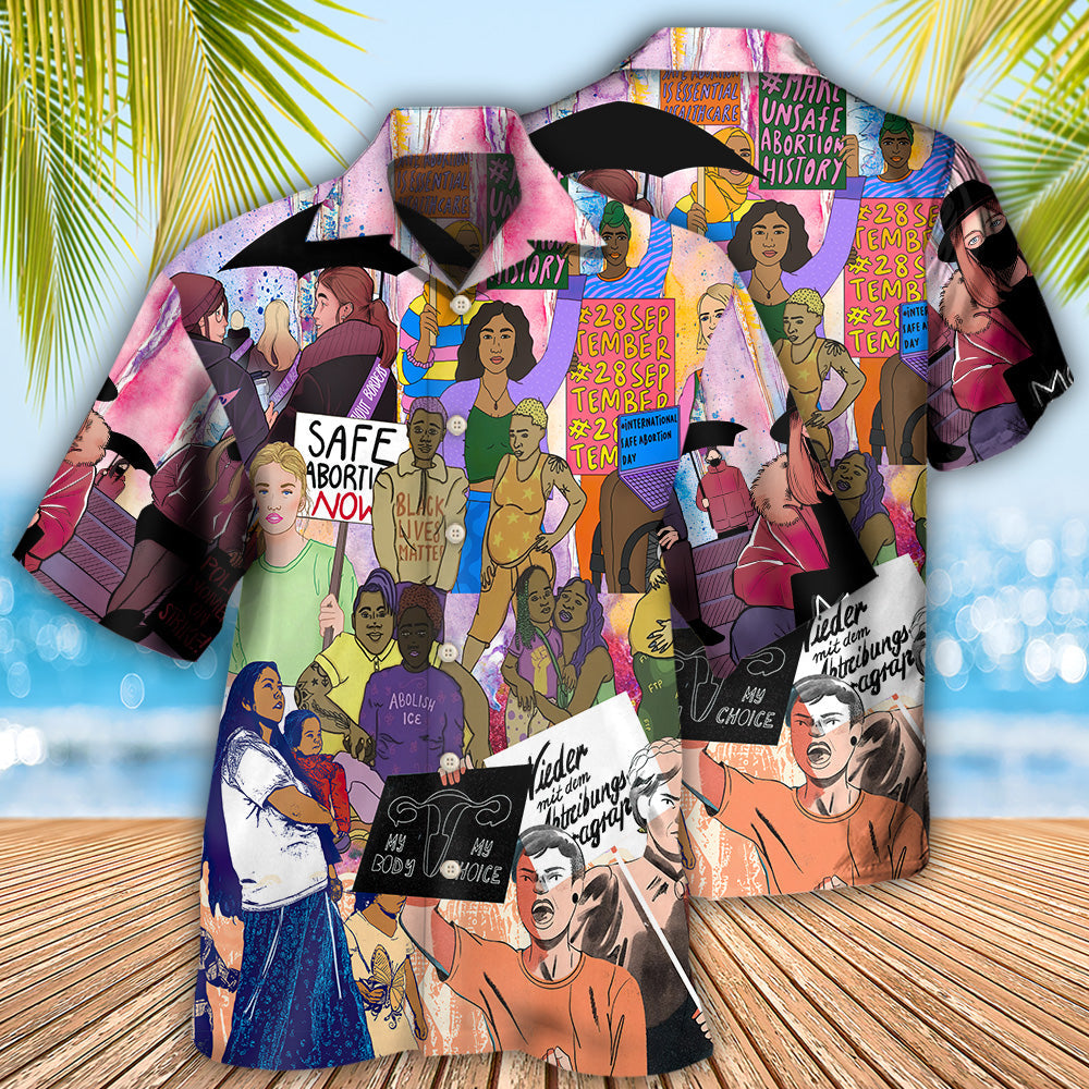 Anti Abortion Body Choice Hawaiian Shirt Pattern View For Lightweight Everyday Style