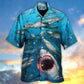 Shark Hunt Packs Hawaiian Shirt Pattern View For Lightweight Everyday Style