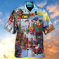 Christmas Holiday Santa Train Hawaiian Shirt Tropical Styling View For Weekend Trips