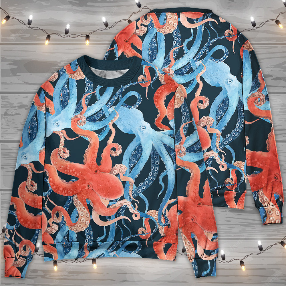Colorful Octopus Ocean Sweater For Weekend Trips And Relaxed Everyday Wear