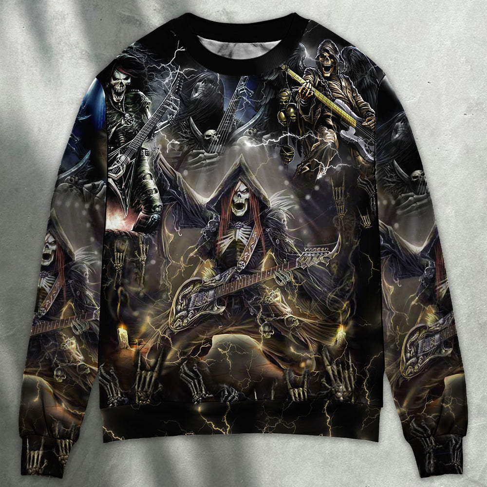 Guitar Music Free Spirit Sweater For Casual Gatherings Weekend Trips And Thoughtful Gifts