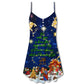 Christmas Savior Christ The Lord V-Neck Sleeveless Cami Dress For Summer Events And Comfortable Everyday Style