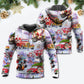 Santa Hot Rod Christmas Tree Hoodie For Winter Adventures Family Gatherings And Festive Everyday Style