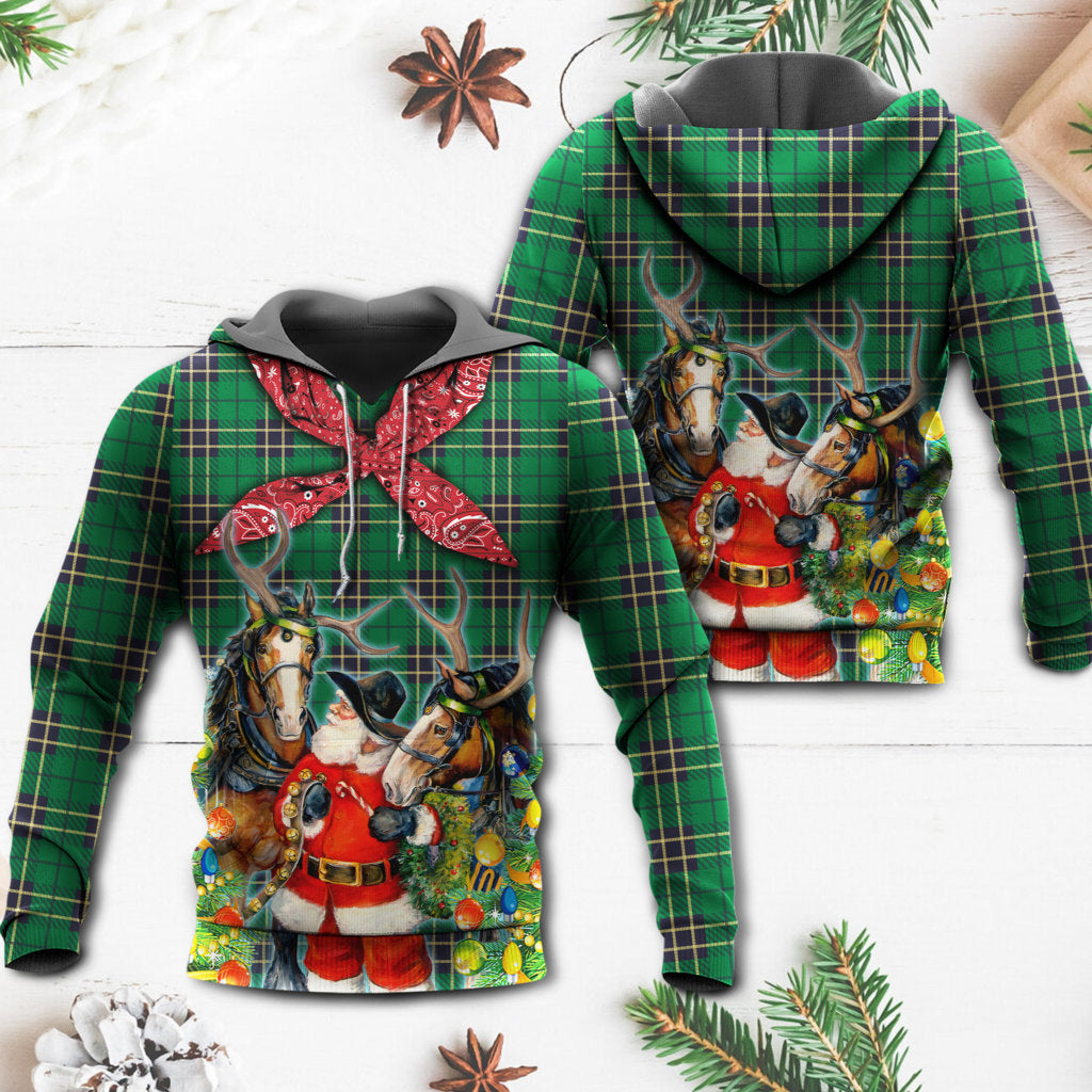 Green Christmas Cowboy Santa Hoodie For Holiday Gatherings Winter Travel And Seasonal Gifting