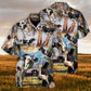 Australian Funny Cow Dancing Landscape Cattle Hawaiian Shirt Button Front Artwork For Outdoor Gatherings