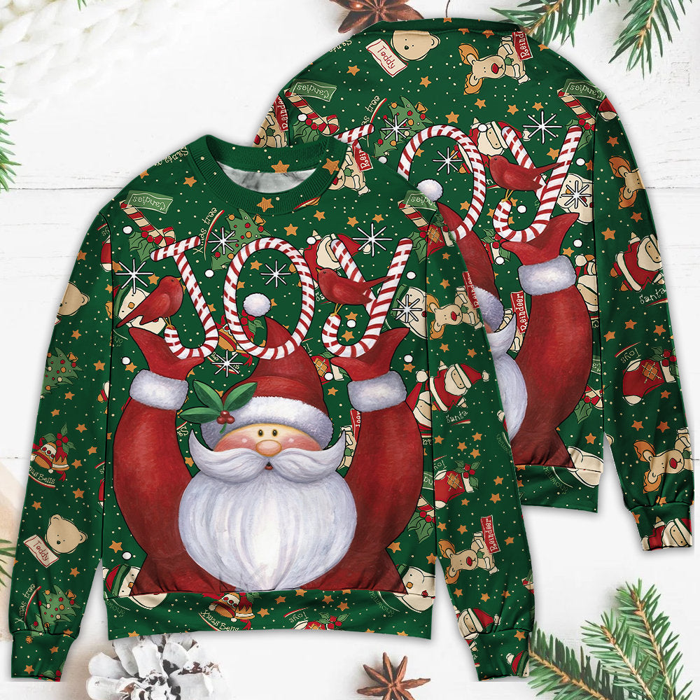 Christmas Santa Joyful Sweater For Winter Celebrations Family Events And Relaxed Seasonal Styling