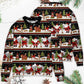 Christmas Happy Night With Santa Friends Sweater For Festive Parties Family Photos And Comfortable Seasonal Wear