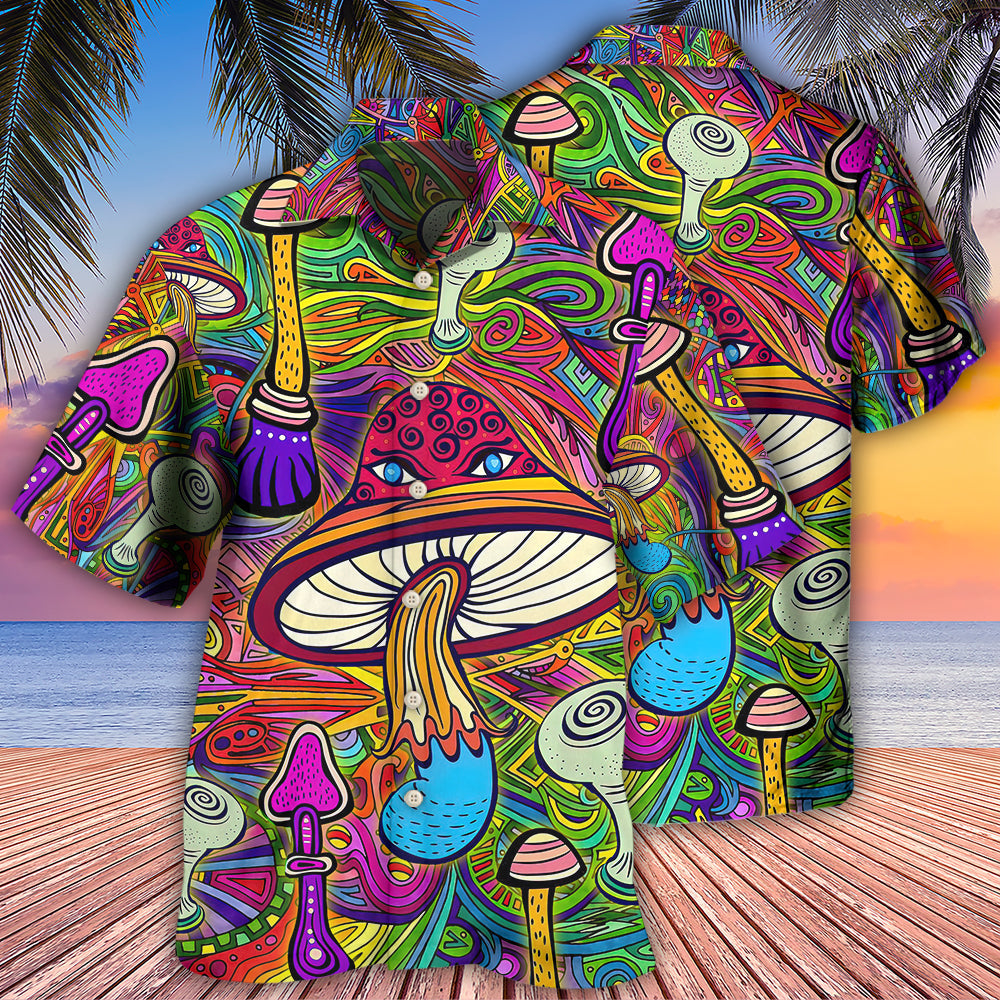 Bohemian Mushroom Hypnotizing Hawaiian Shirt For Resort Getaways And Comfortable Summer Activities