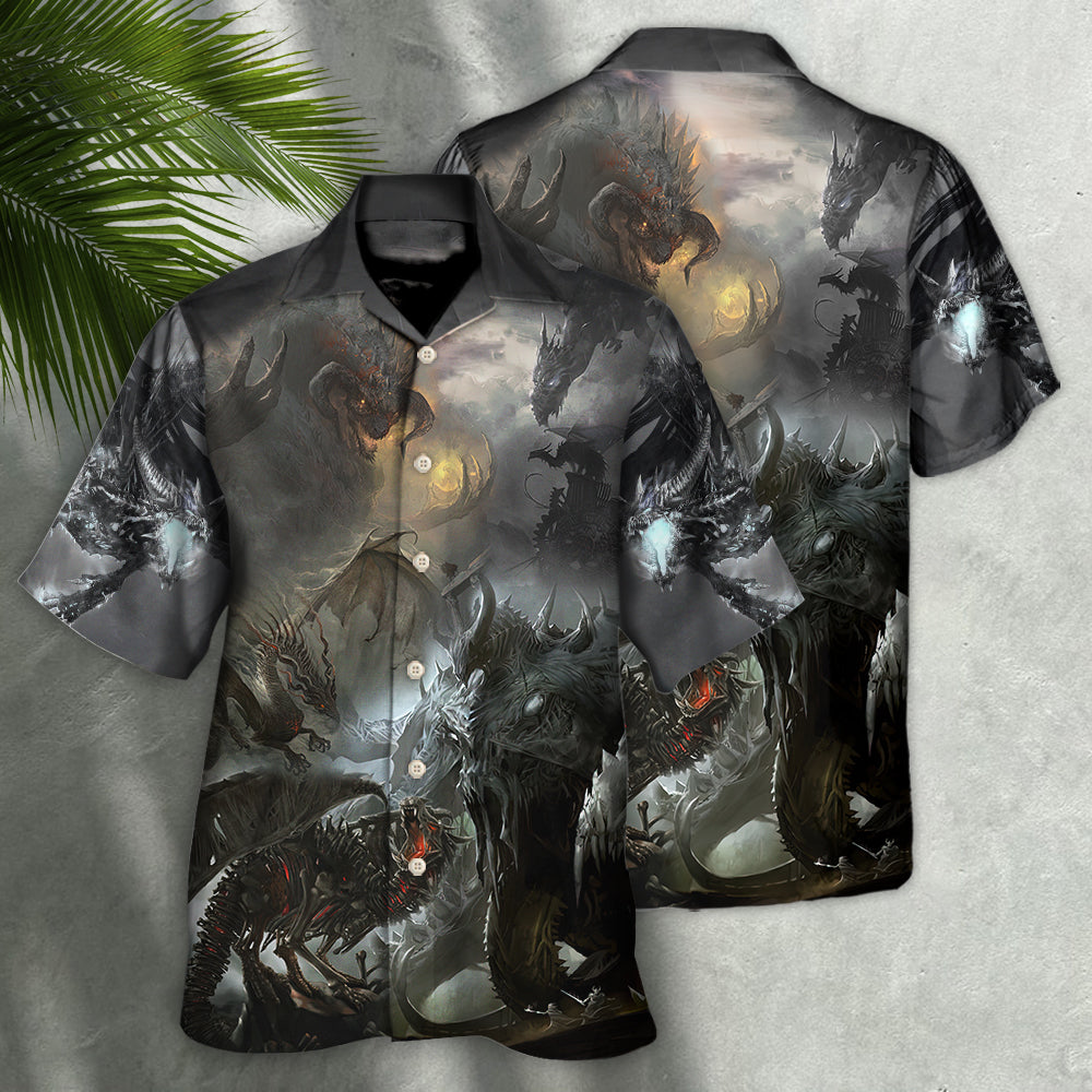 Monster Apocalypse Coming Hawaiian Shirt Front Pattern View For Resort Wear