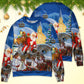 Christmas Santa Reindeer Gift Sweater For Festive Events Weekend Outings And Comfortable Winter Style